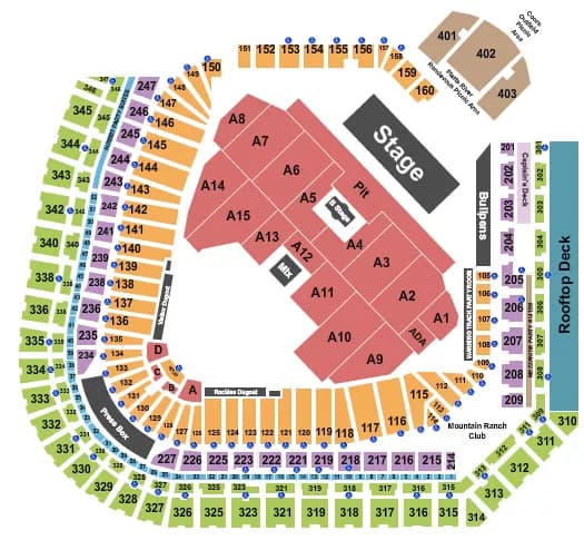 MY CHEMICAL ROMANCE Seating Map Seating Chart