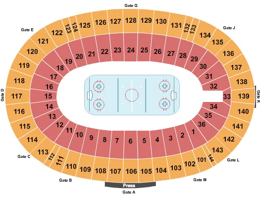 HOCKEY Seating Map Seating Chart