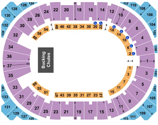 GRAND NATIONAL RODEO Seating Map Seating Chart