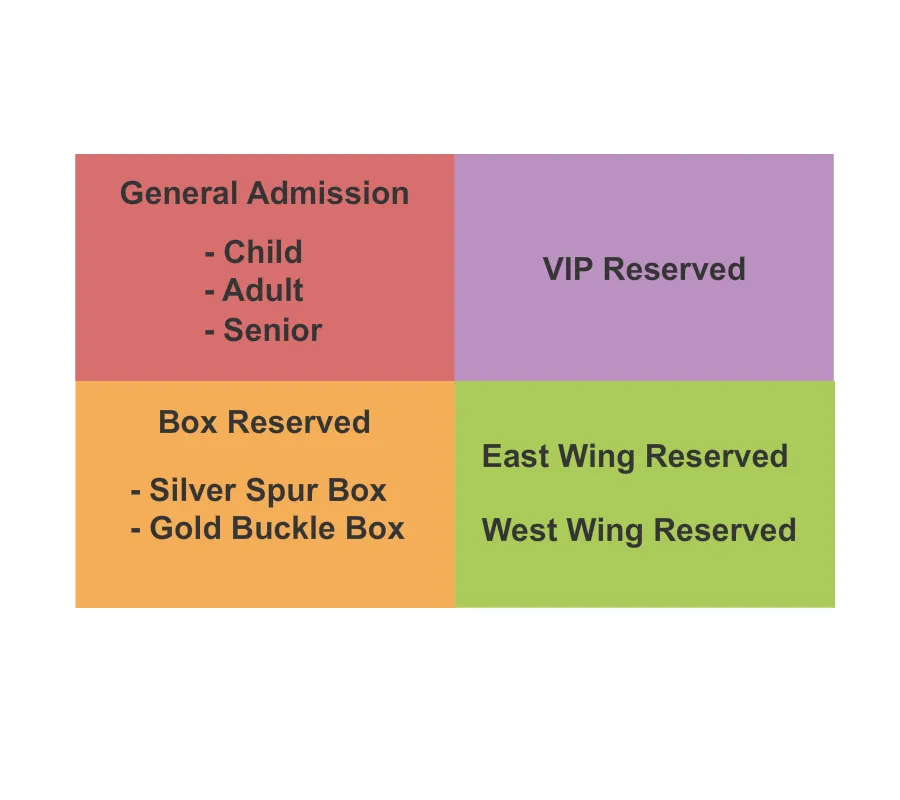 RODEO STATIC Seating Map Seating Chart