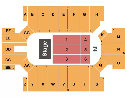 ENDSTAGE 2 Seating Map Seating Chart