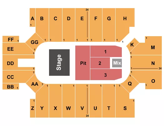 HALF HOUSE 4 Seating Map Seating Chart