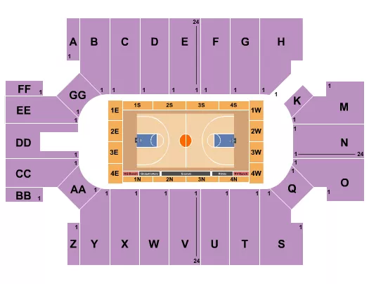 HARLEM GLOBETROTTERS 2 Seating Map Seating Chart
