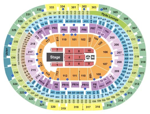 CRYPTOCOM ARENA DANCING WITH THE STARS 1 Seating Map Seating Chart