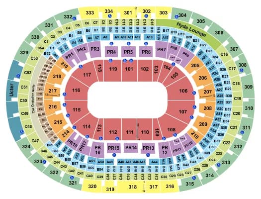 CRYPTOCOM ARENA OPEN FLOOR 2 Seating Map Seating Chart