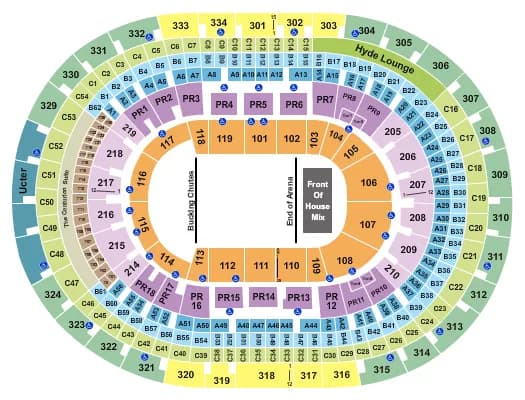 CRYPTOCOM ARENA PBR Seating Map Seating Chart