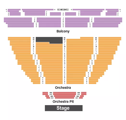 END STAGE Seating Map Seating Chart