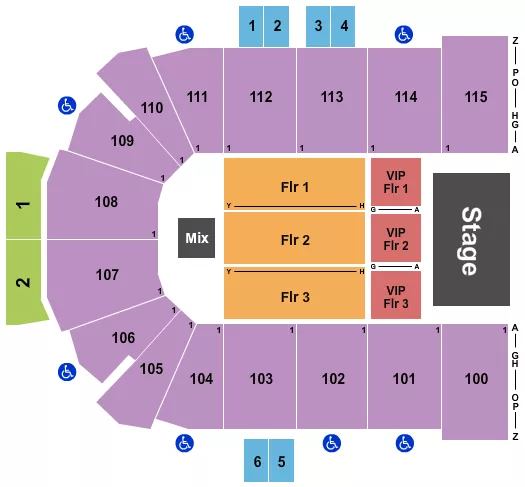 ENDSTAGE VIP FLOOR 2 Seating Map Seating Chart