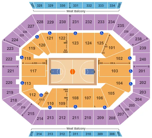BASKETBALL Seating Map Seating Chart