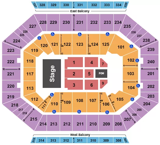 ENDSTAGE FLR 1 7 Seating Map Seating Chart