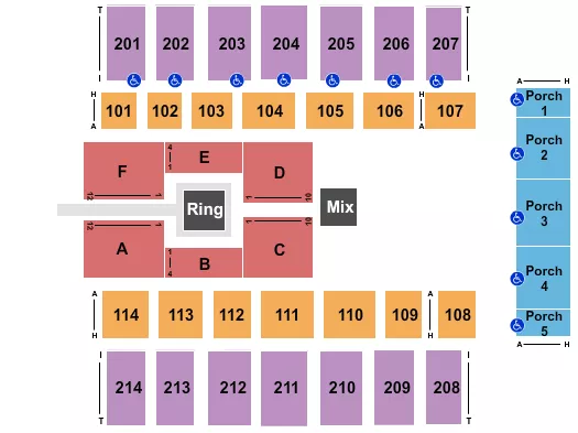 WRESTLING Seating Map Seating Chart