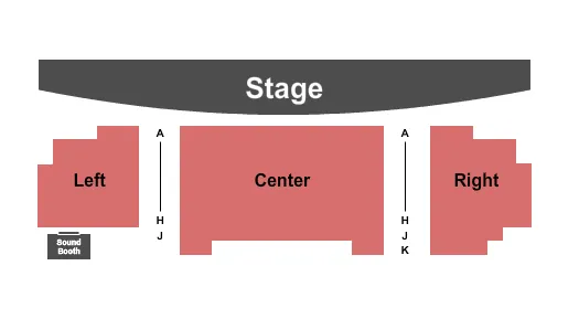 DAVIS THEATRE NC ENDSTAGE Seating Map Seating Chart