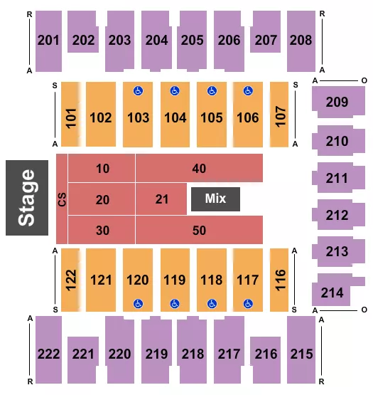 COMEDY Seating Map Seating Chart