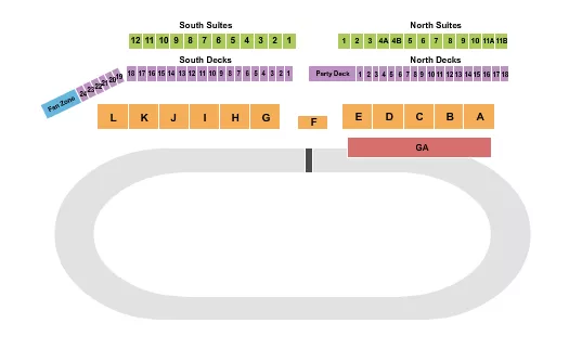 RACING Seating Map Seating Chart