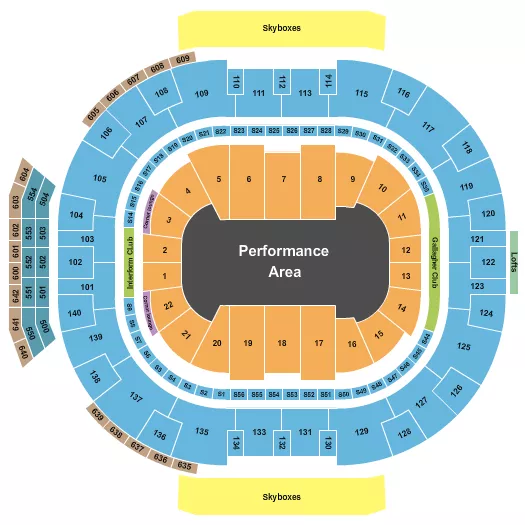 MONSTER JAM Seating Map Seating Chart