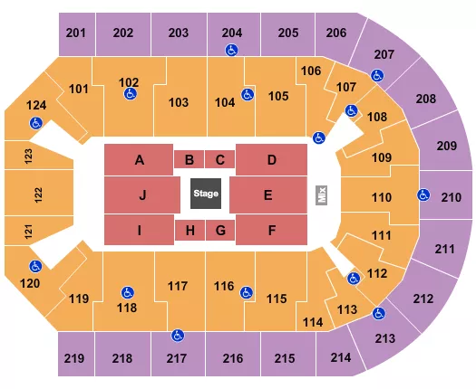 CENTER STAGE Seating Map Seating Chart