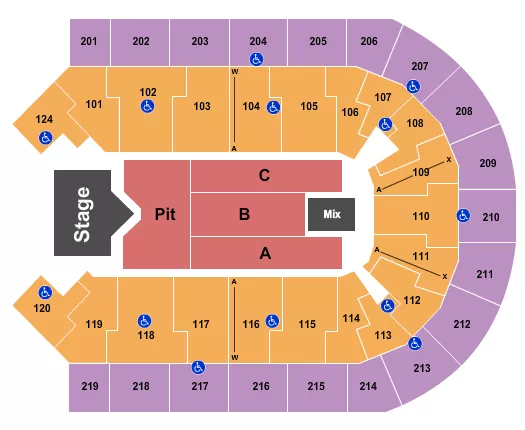 ENDSTAGE PIT 4 Seating Map Seating Chart