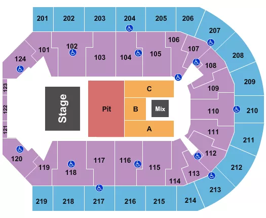 HALF HOUSE PIT Seating Map Seating Chart