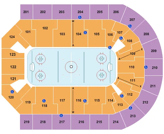 HOCKEY Seating Map Seating Chart