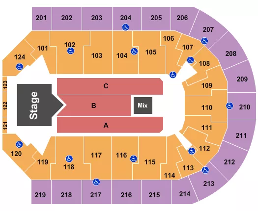 RASCAL FLATTS Seating Map Seating Chart