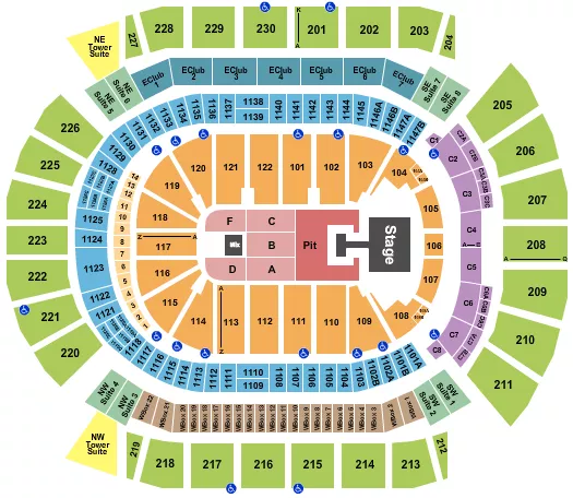 DEMI LOVATO Seating Map Seating Chart