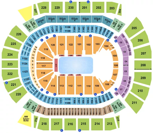 DISNEY ON ICE Seating Map Seating Chart