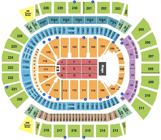 ENDSTAGE 7 Seating Map Seating Chart