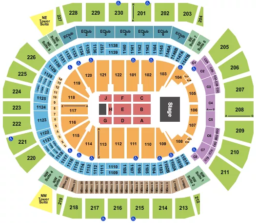 ENDSTAGE 5 Seating Map Seating Chart