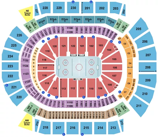 HOCKEY Seating Map Seating Chart