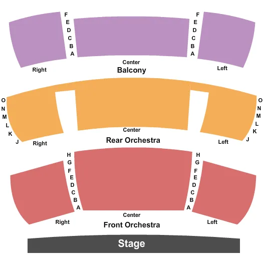 END STAGE Seating Map Seating Chart
