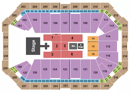 DEF LEPPARD Seating Map Seating Chart