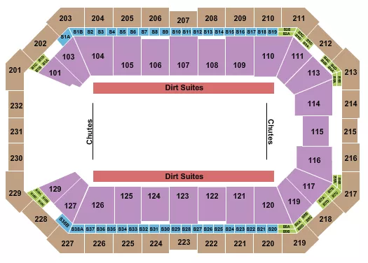 RODEO Seating Map Seating Chart