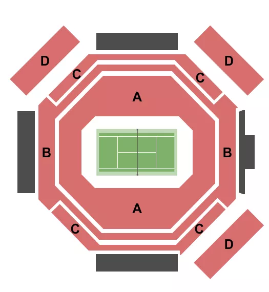 DIGNITY HEALTH SPORTS PARK CARSON CENTER COURT LA28 TENNIS Seating Map Seating Chart