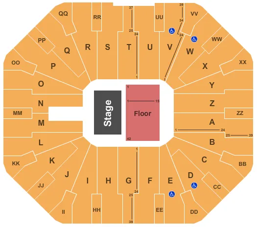 END STAGE Seating Map Seating Chart