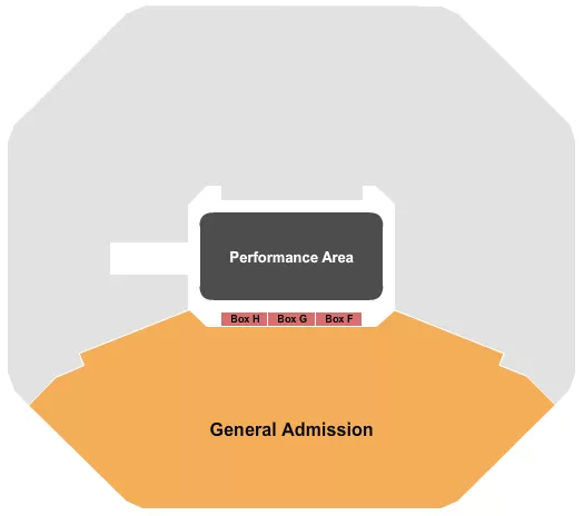 PERFORMANCE AREA GA BOXES Seating Map Seating Chart