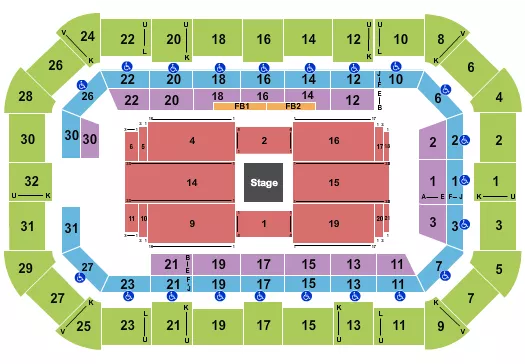 CENTER STAGE Seating Map Seating Chart