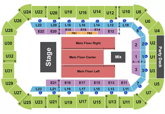 ENDSTAGE 4 Seating Map Seating Chart