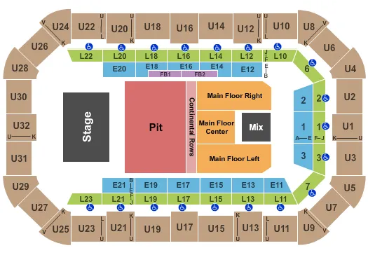 KORN Seating Map Seating Chart