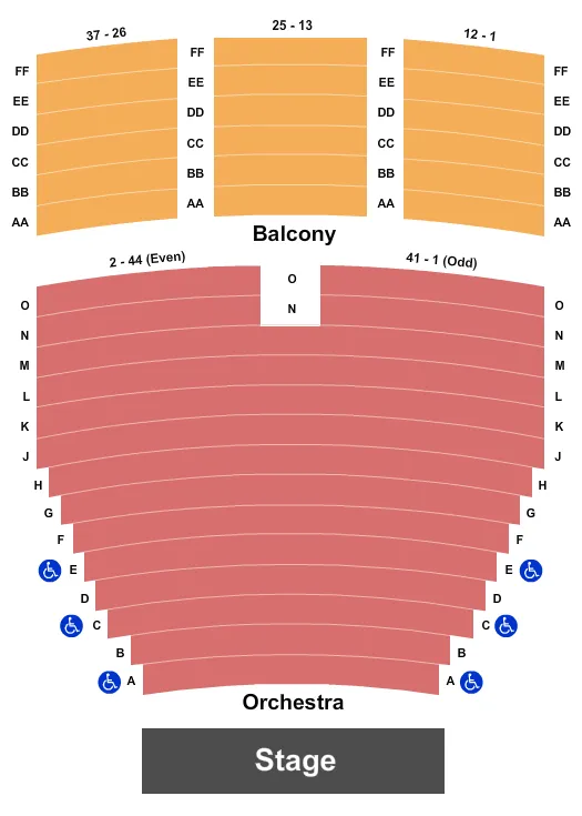 ENDSTAGE Seating Map Seating Chart