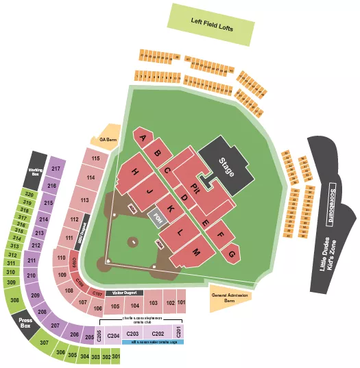 ENDSTAGE PIT Seating Map Seating Chart