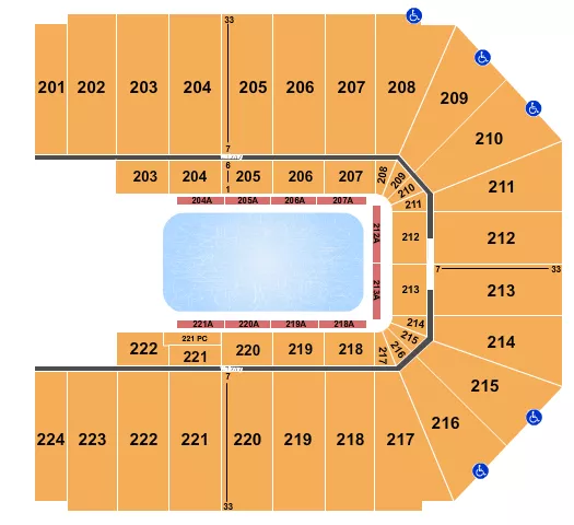 DISNEY ON ICE Seating Map Seating Chart