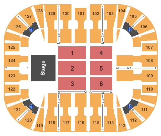 END STAGE Seating Map Seating Chart