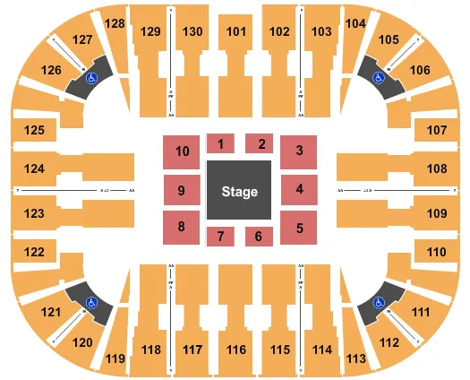 CENTER STAGE Seating Map Seating Chart