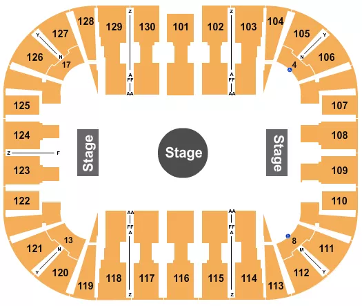 RINGLING BROS CIRCUS Seating Map Seating Chart
