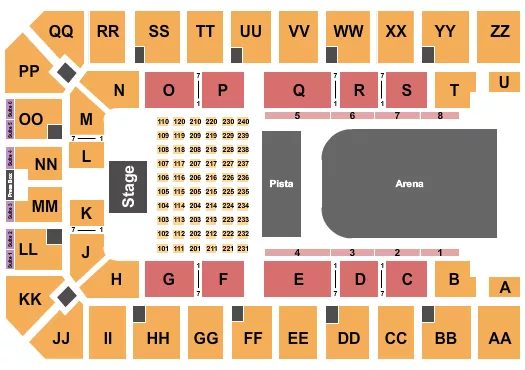 FESTIVAL RANCHERO Seating Map Seating Chart