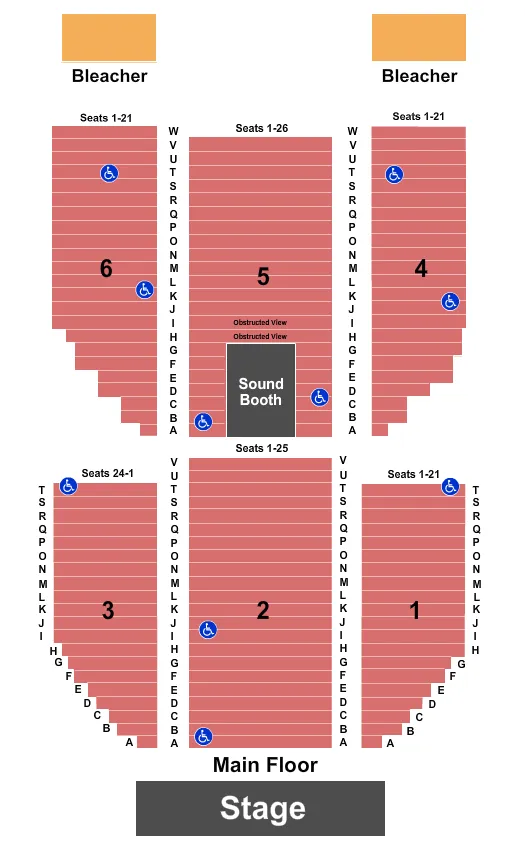 END STAGE Seating Map Seating Chart