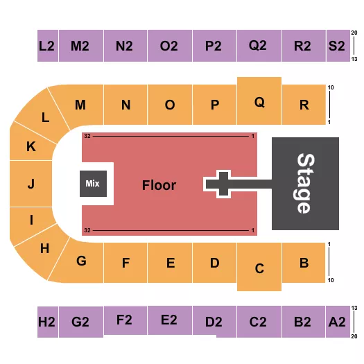 VICTORIOUS FEST Seating Map Seating Chart