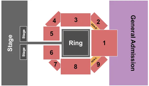 MIDWEST BOXING Seating Map Seating Chart