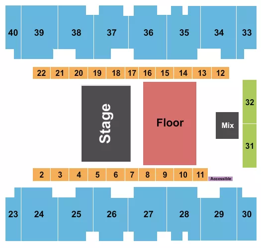 ENDSTAGE 1 Seating Map Seating Chart