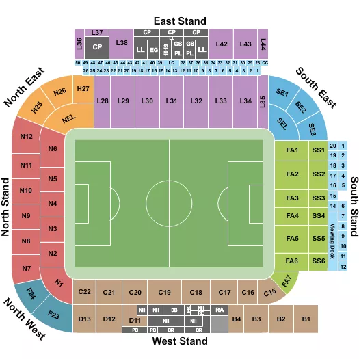 SOCCER Seating Map Seating Chart